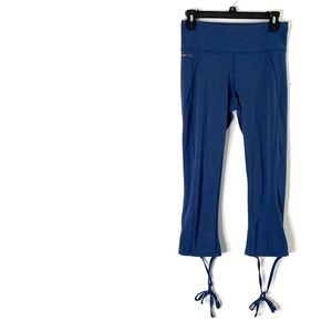 Lolë Blue High Waist Cropped Legging